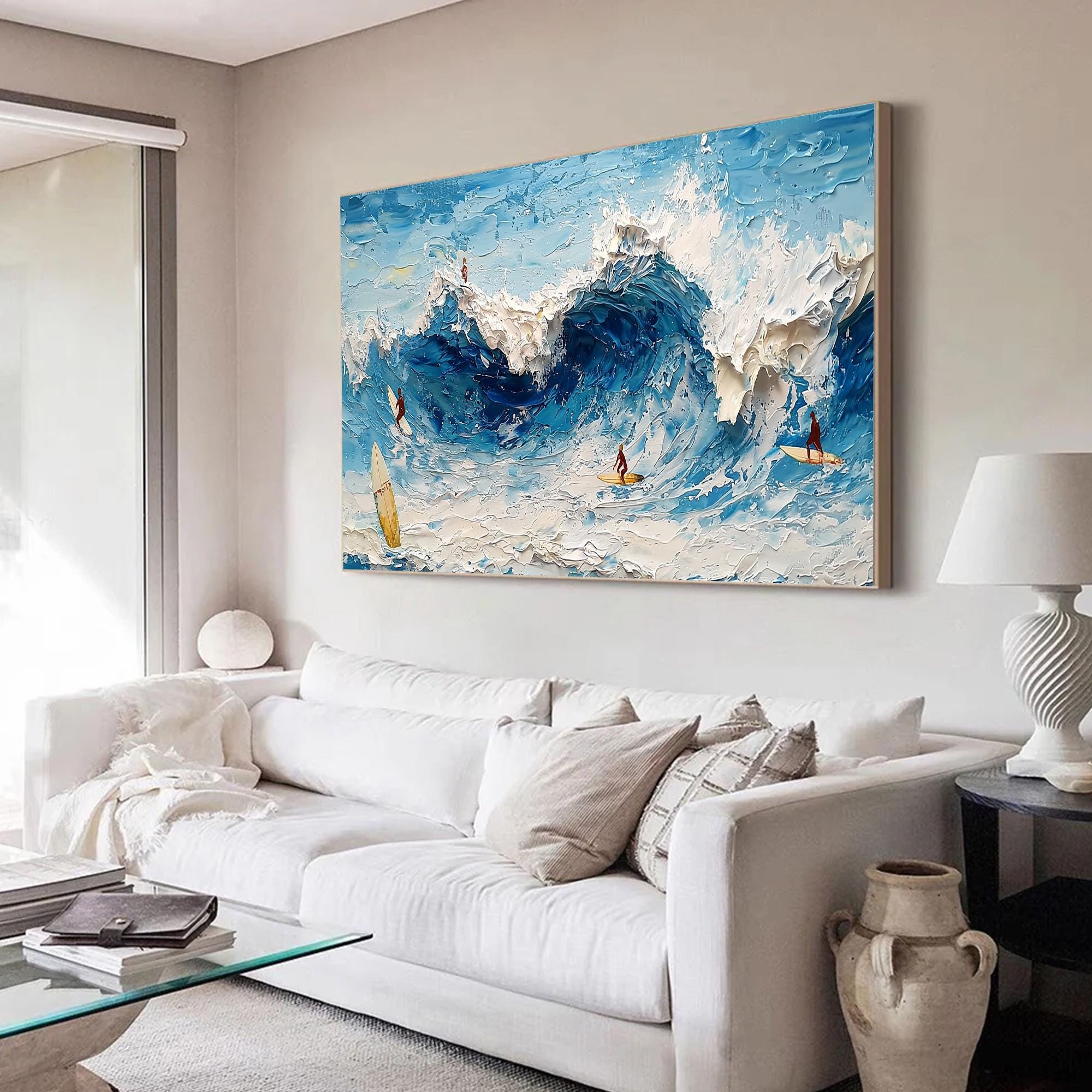 Ocean Waves: Surfer’s Dream Textured Art