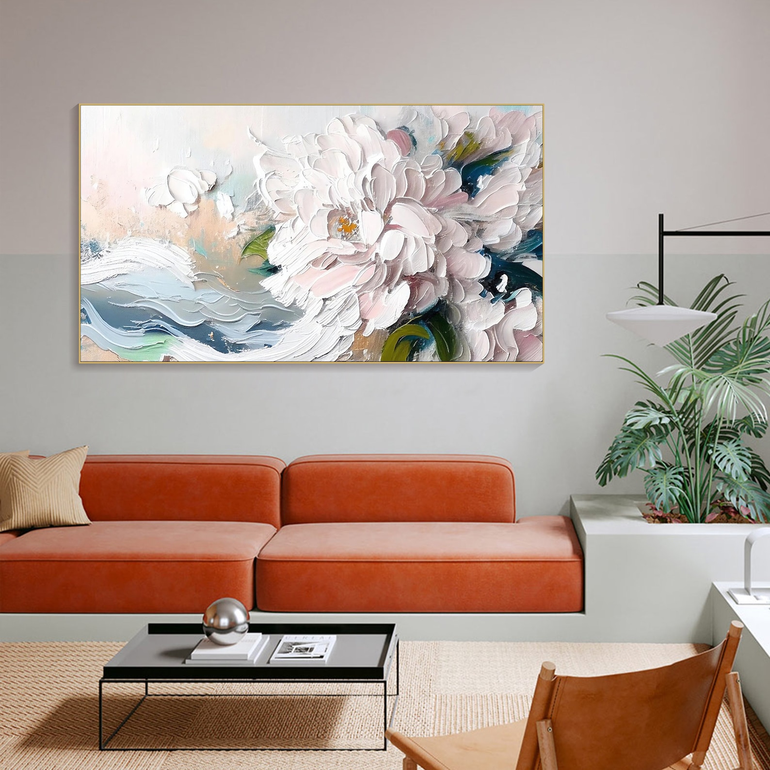 Blossoming Elegance: Textured Peony Art
