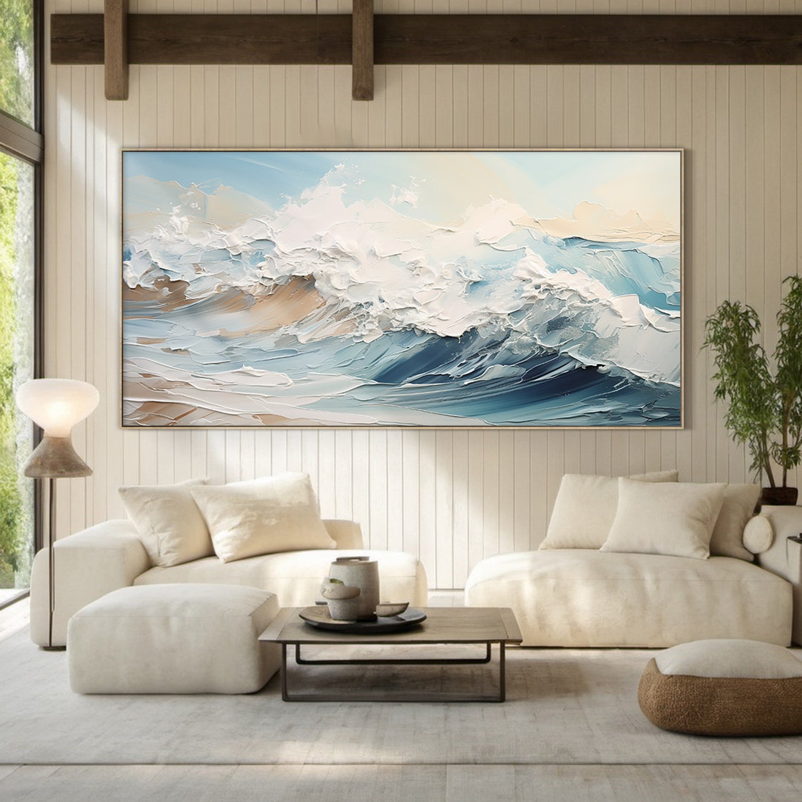 Ocean Breeze: Textured Wave Art