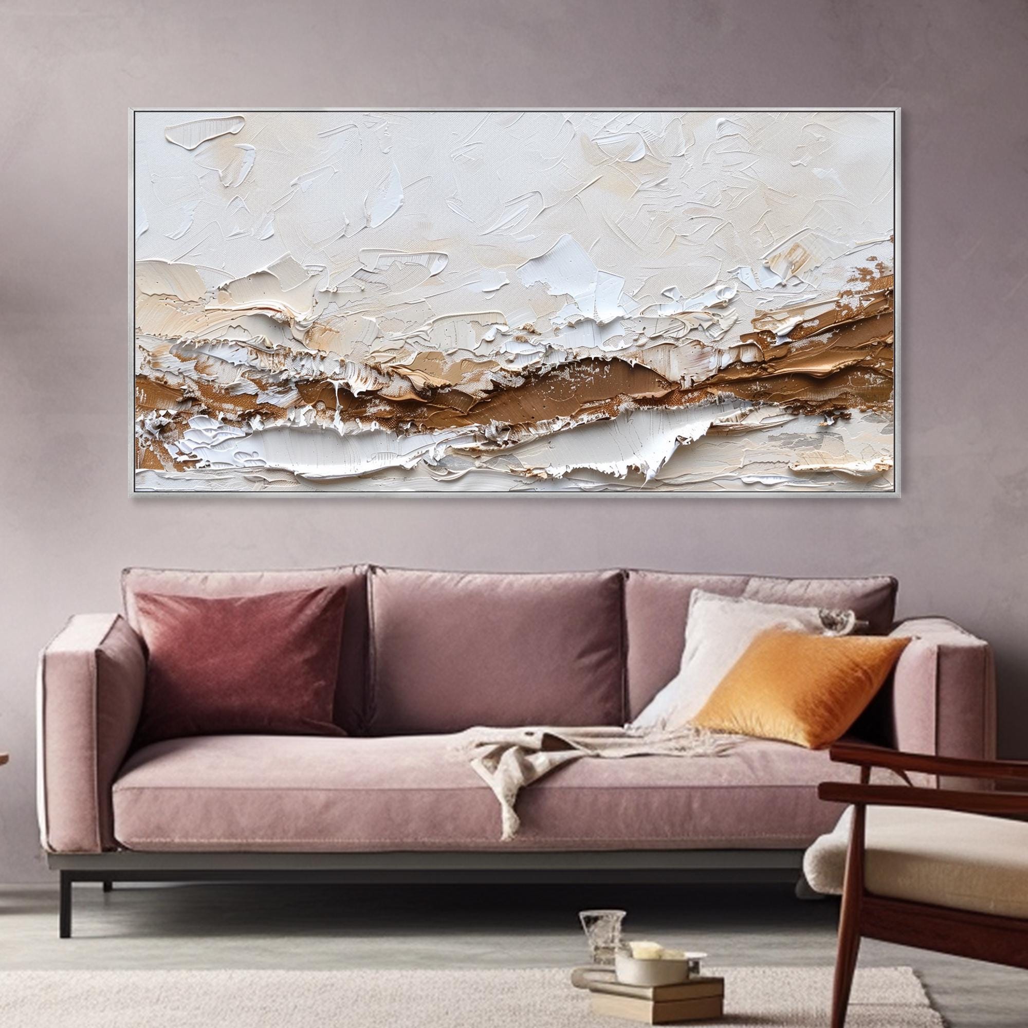 Whispers of Earth – Textured Abstract Landscape Canvas Art