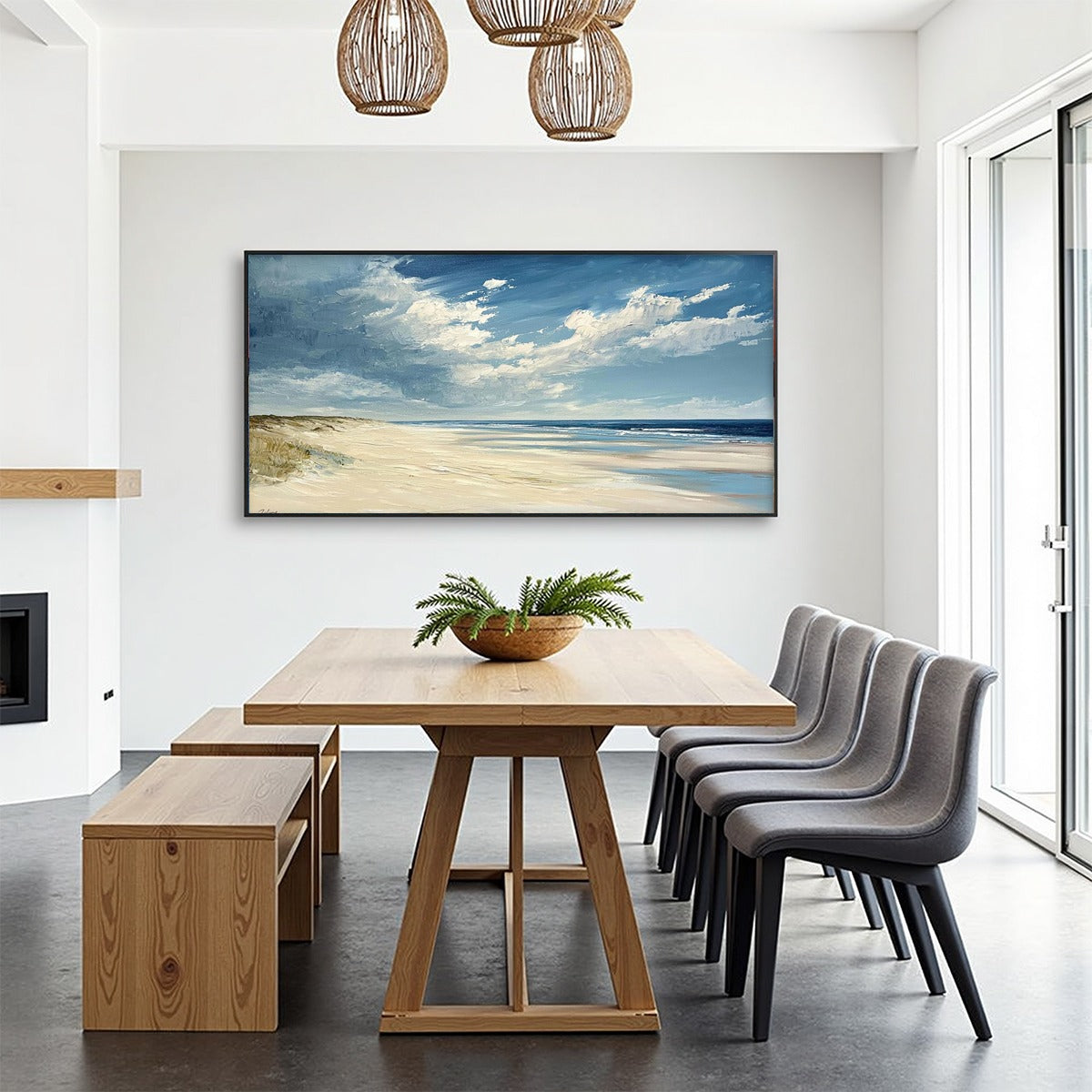 Endless Shore Coastal Beach Oil Painting