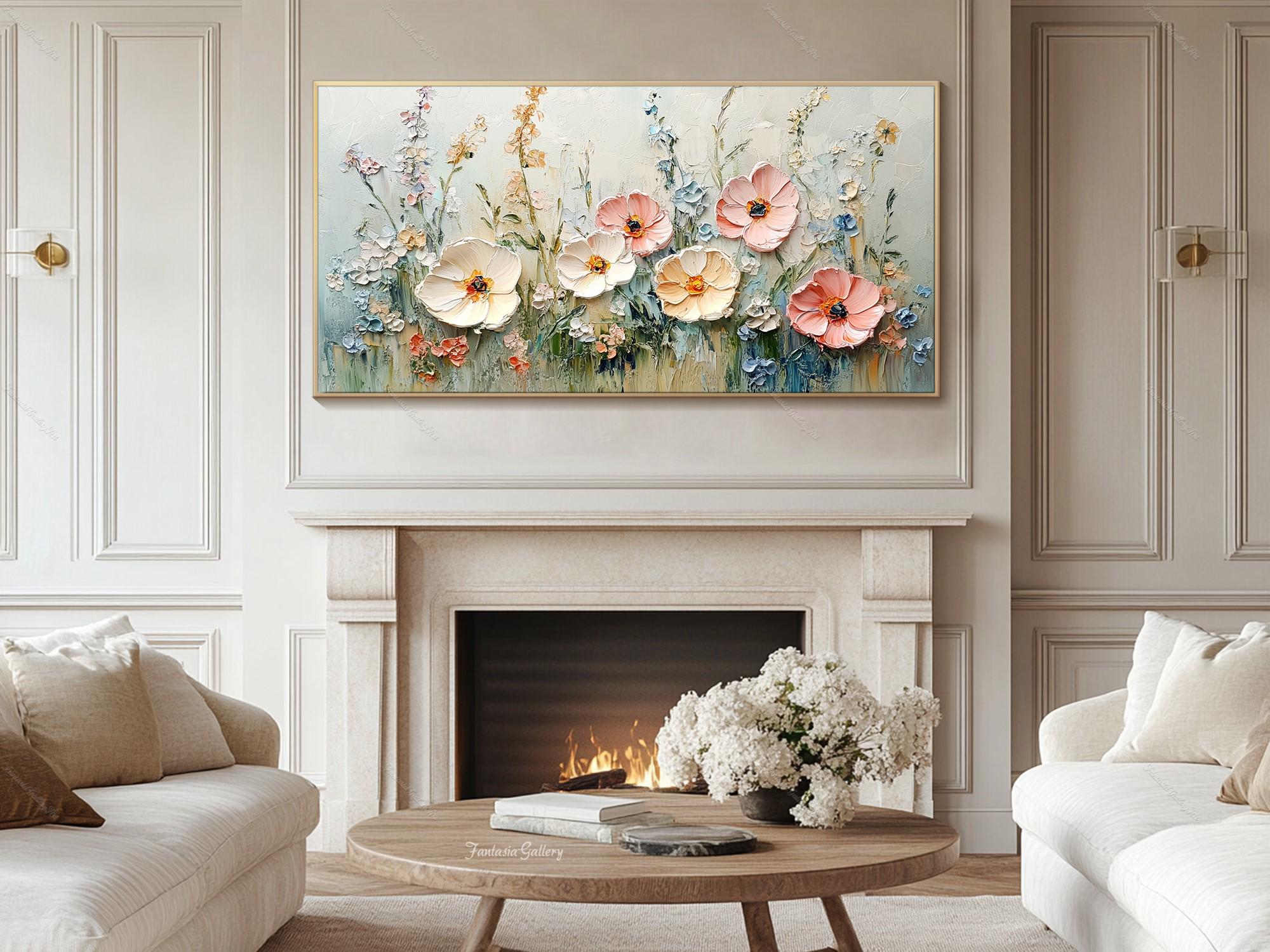 Petals of Calm – Textured Floral Oil Painting