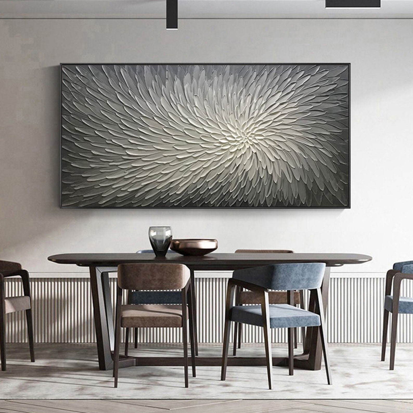 Spiral Bloom: Textured Flower Art