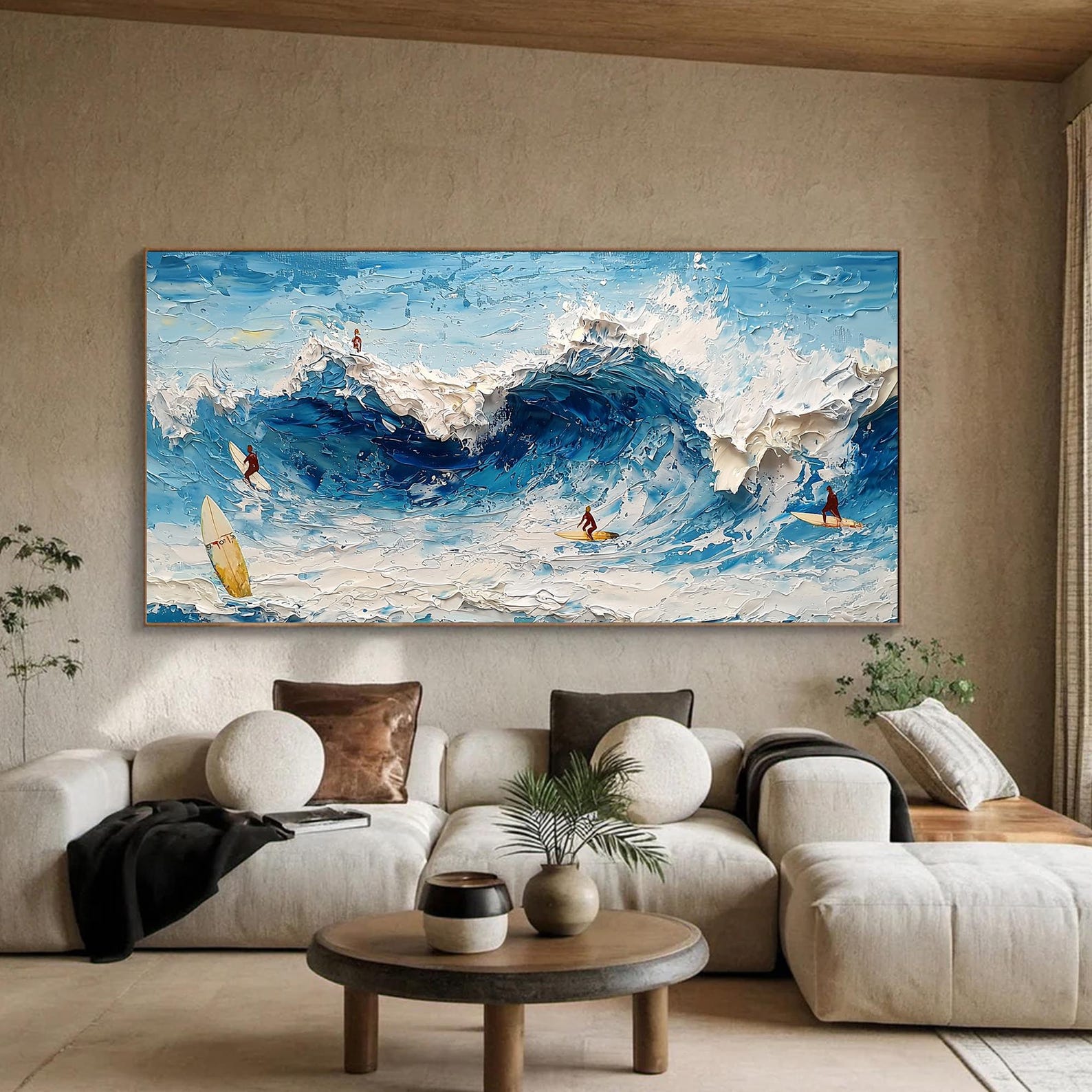 Ocean Waves: Surfer’s Dream Textured Art