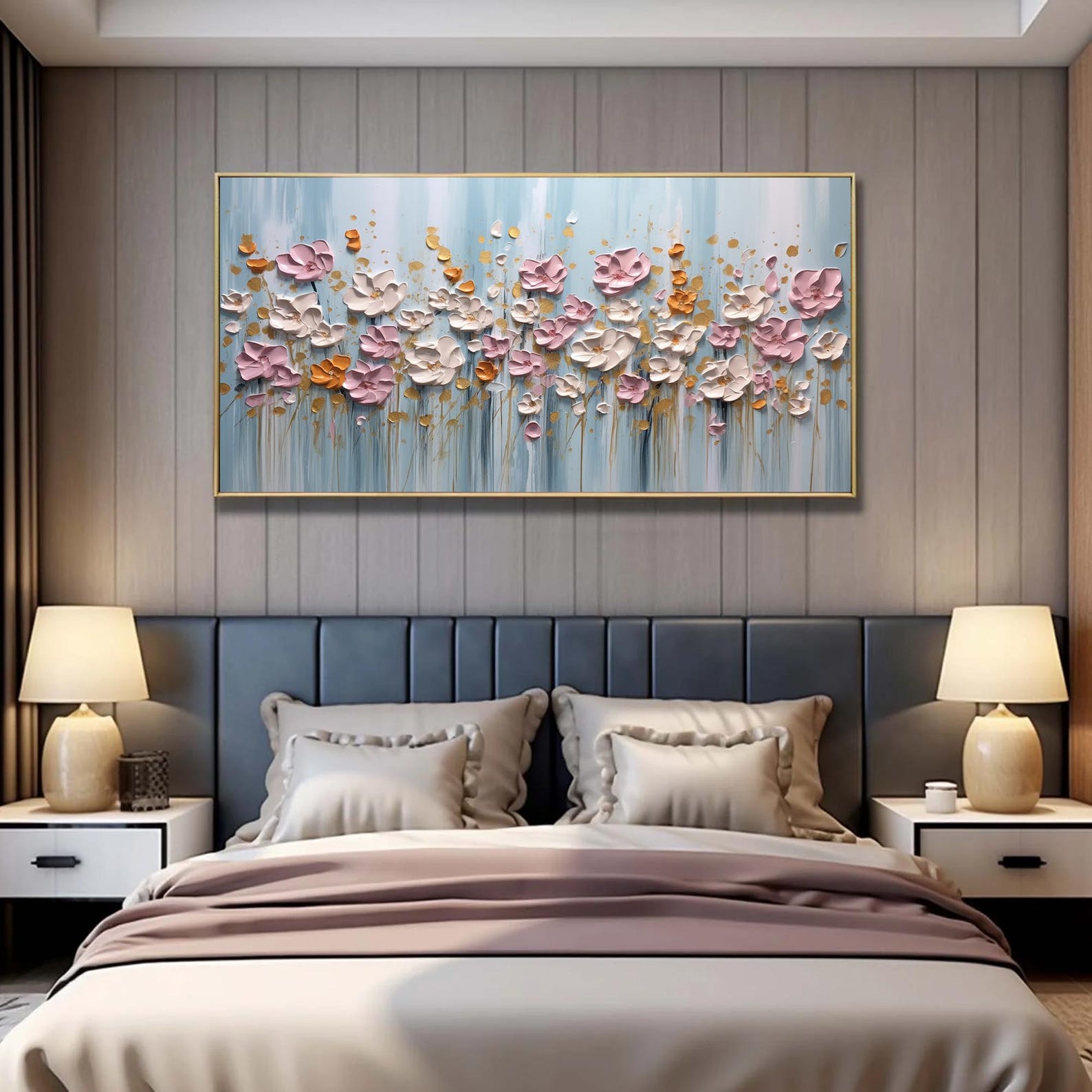 Floral Symphony: Textured Flower Art