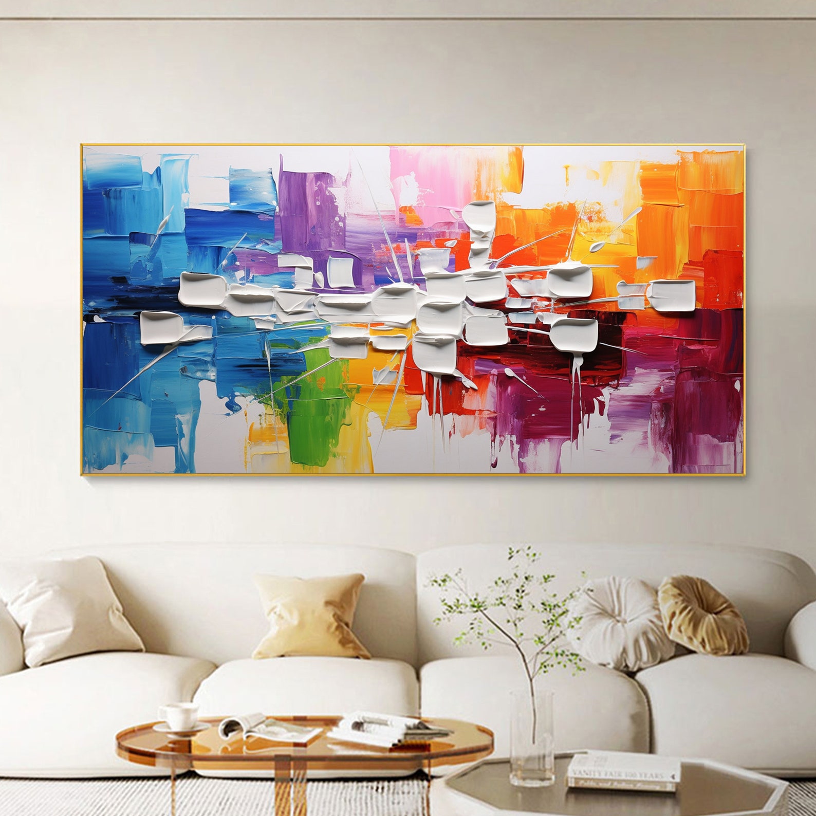 Chromatic Pulse – Modern Abstract 3D Textured Wall Art