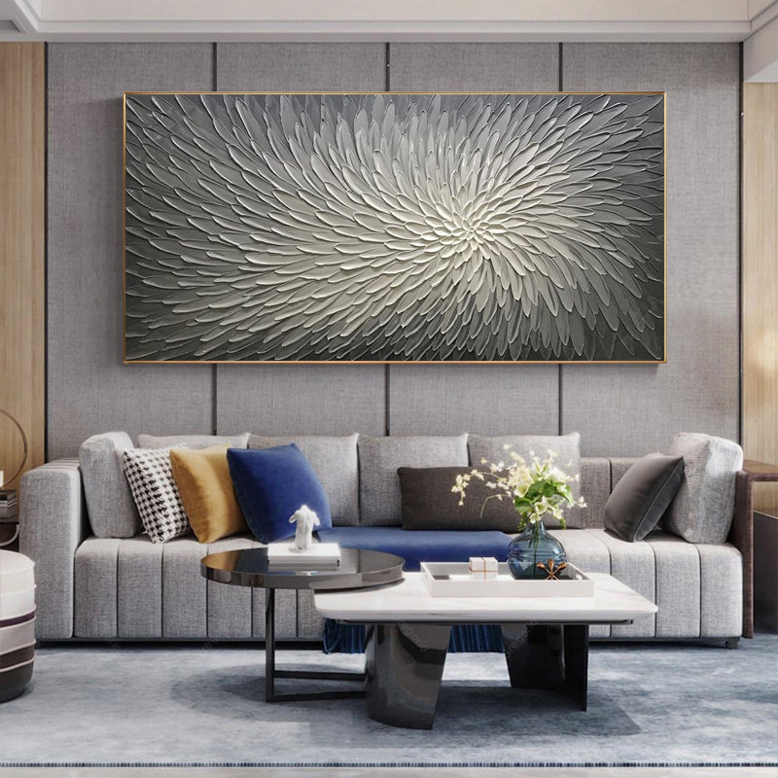 Spiral Bloom: Textured Flower Art