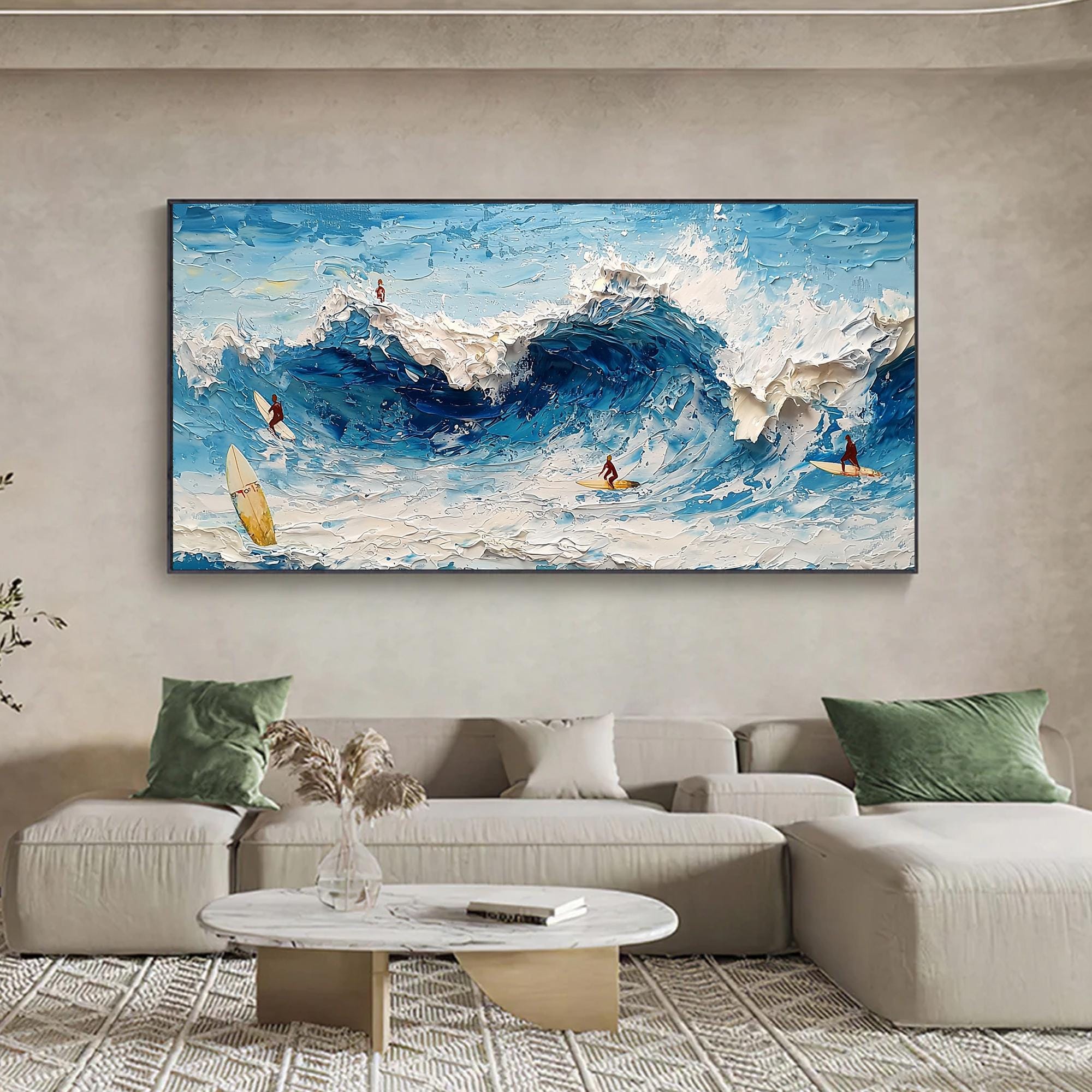 Ocean Waves: Surfer’s Dream Textured Art