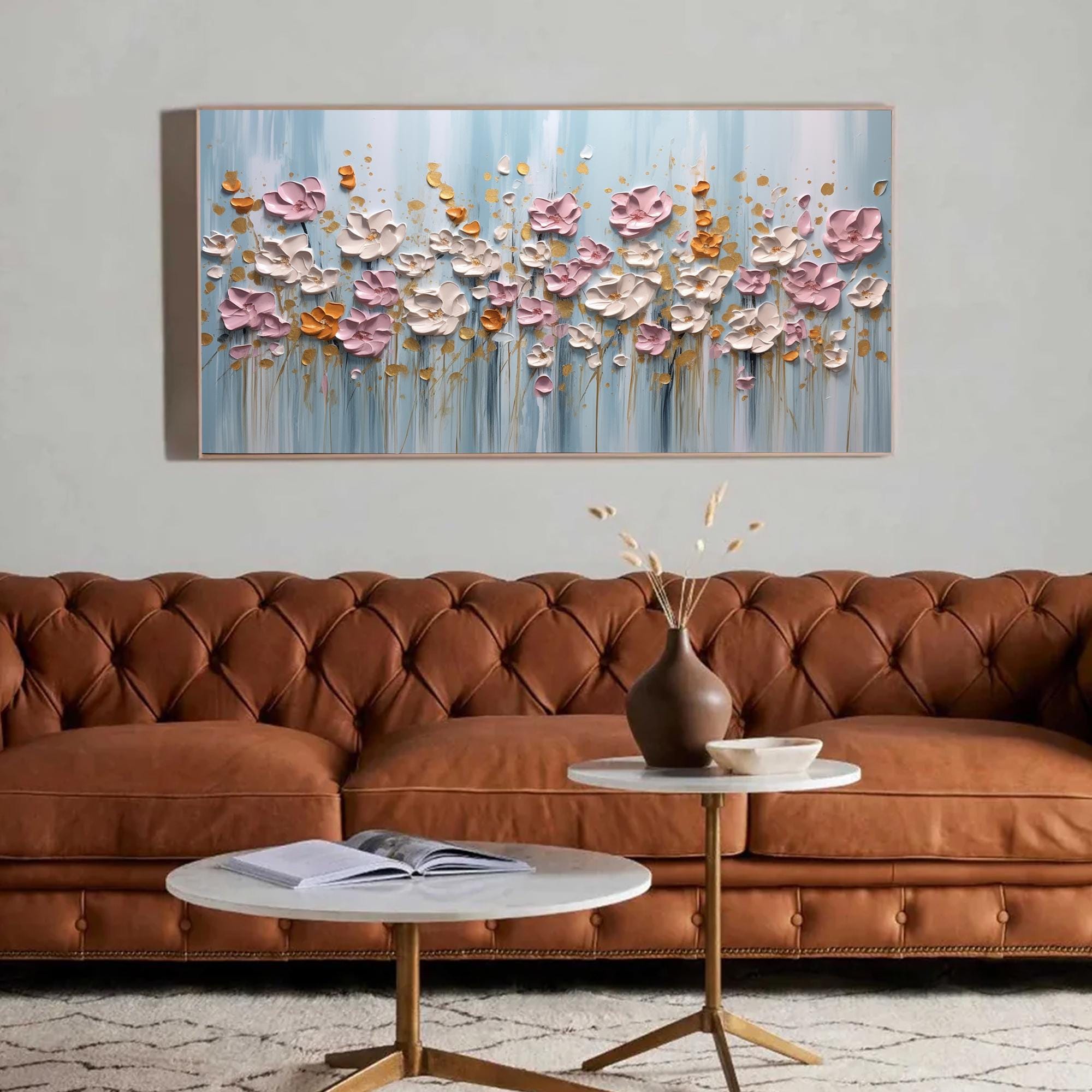 Floral Symphony: Textured Flower Art