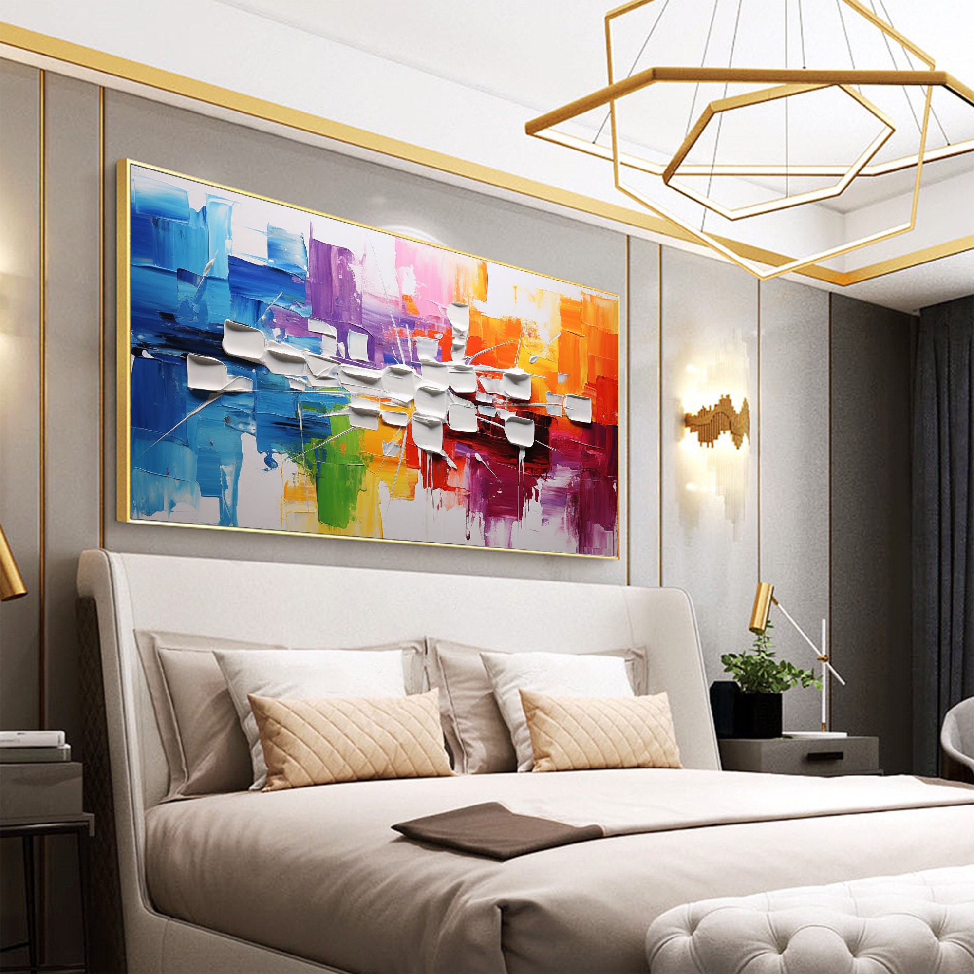 Chromatic Pulse – Modern Abstract 3D Textured Wall Art