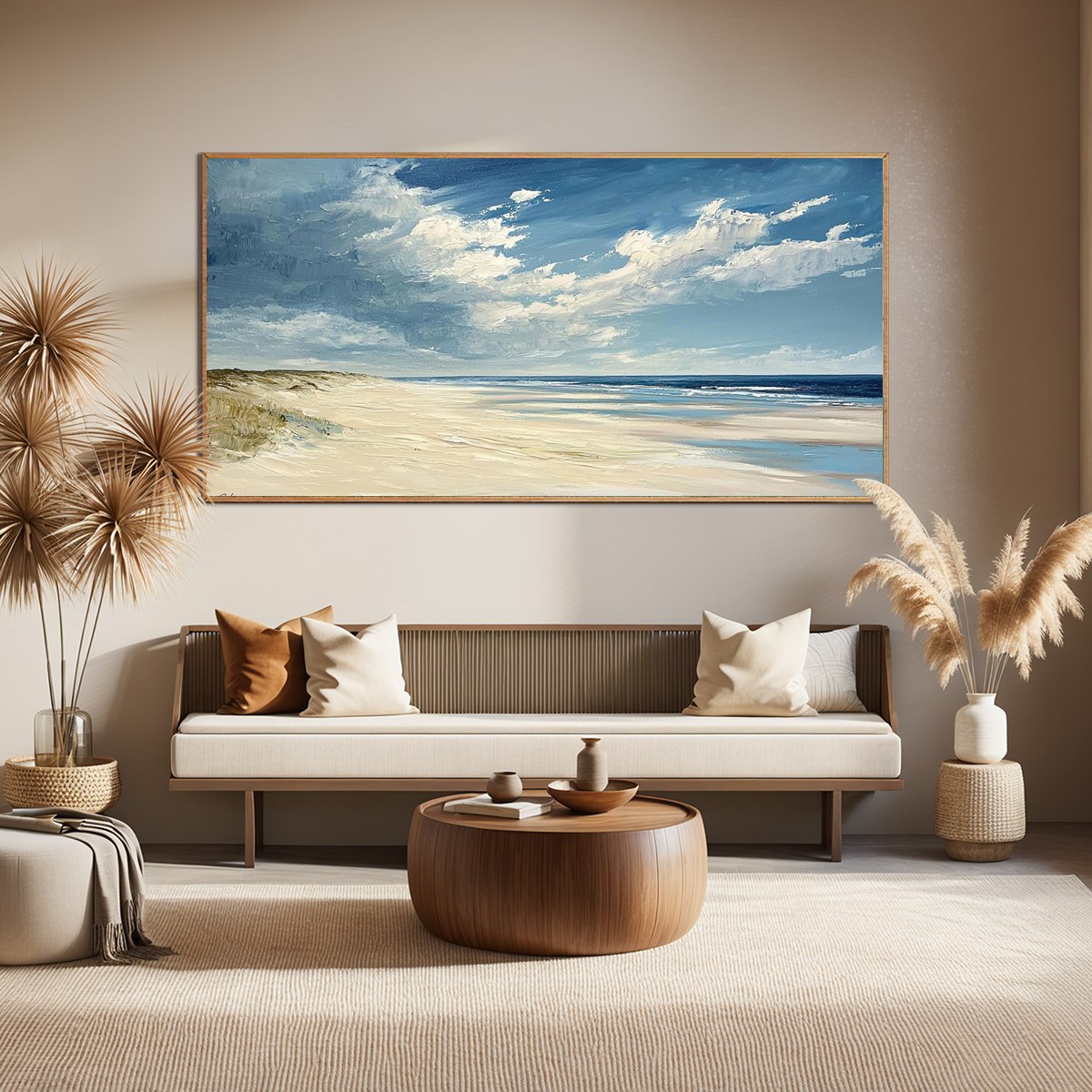 Endless Shore Coastal Beach Oil Painting
