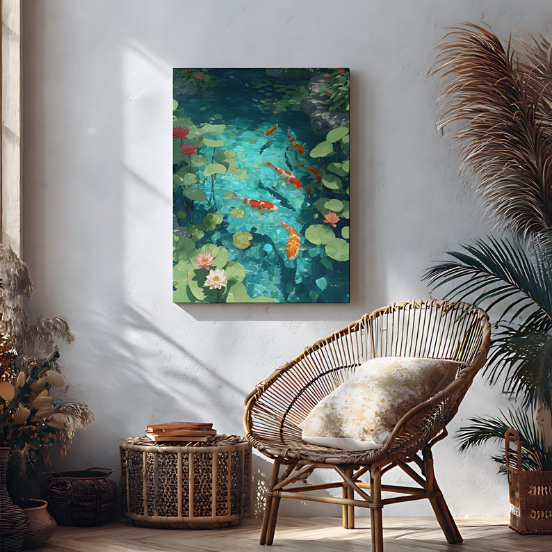 Koi Serenity Pond Wall Art
