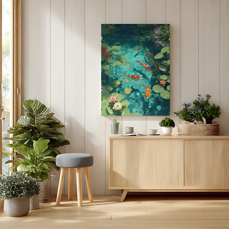 Koi Serenity Pond Wall Art