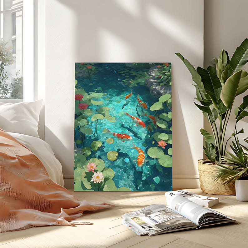 Koi Serenity Pond Wall Art