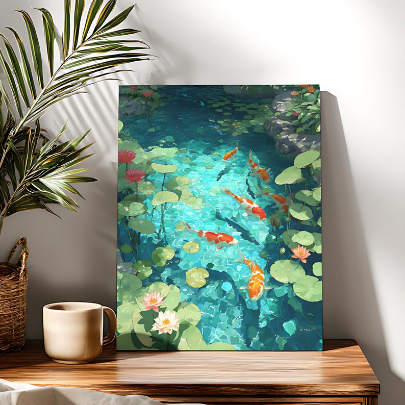 Koi Serenity Pond Wall Art
