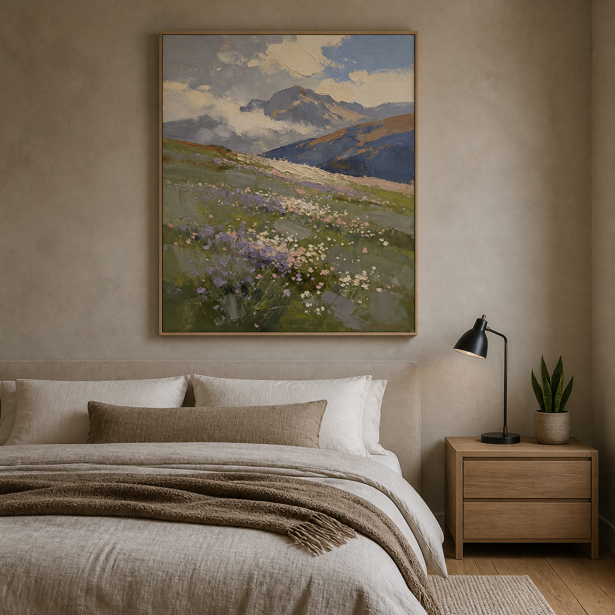 Mountain Landscape Wall Art | Alpine Bloom