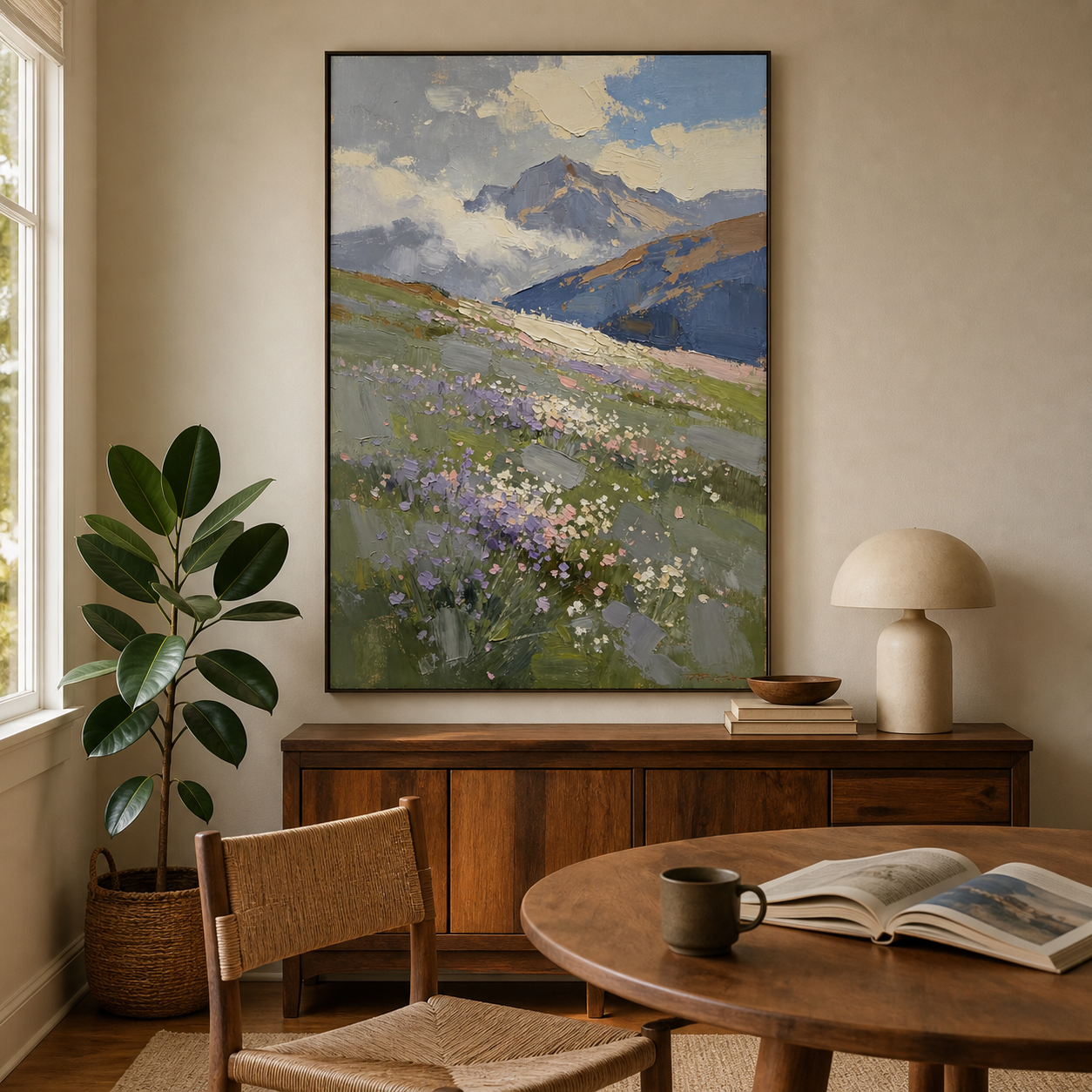 Mountain Landscape Wall Art | Alpine Bloom