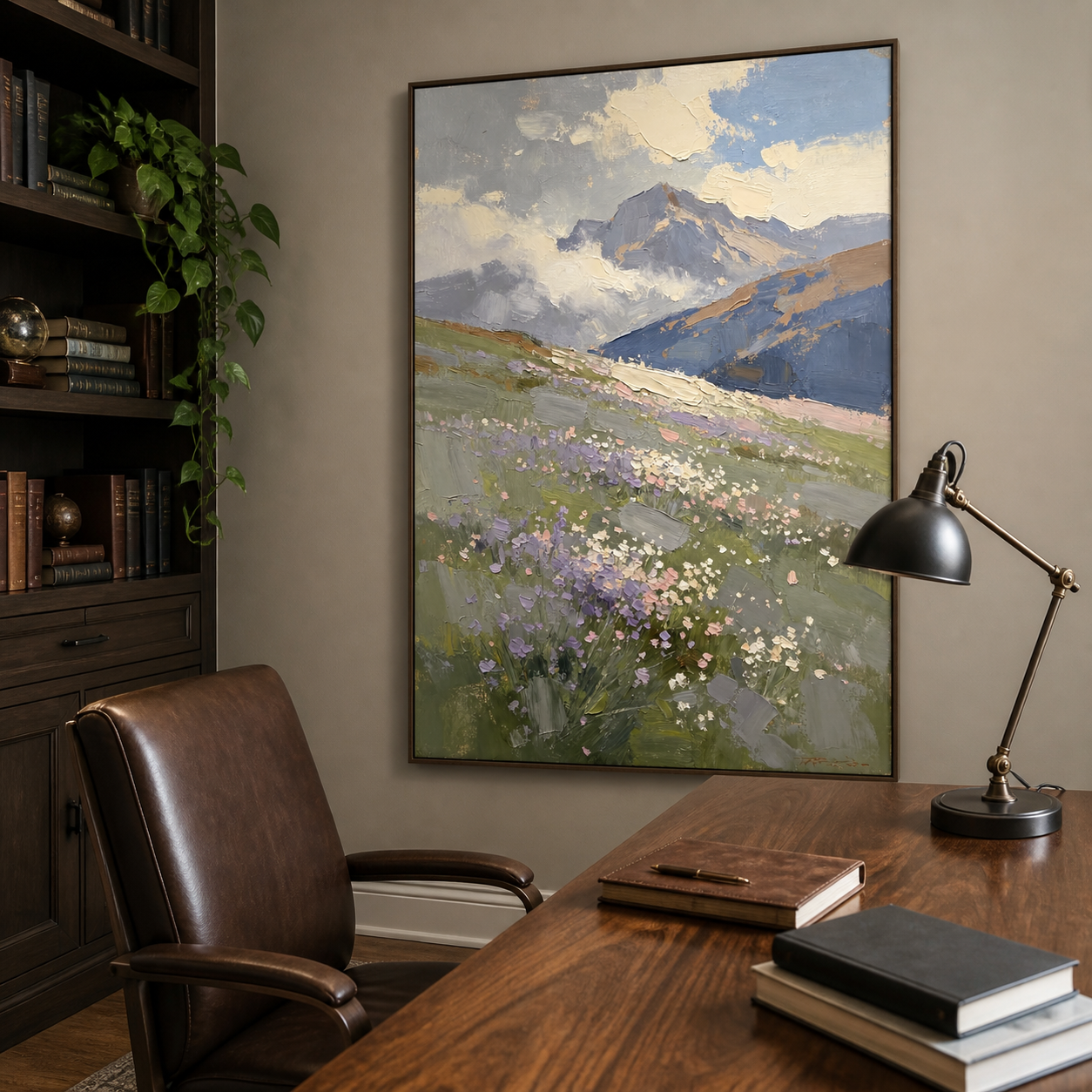 Mountain Landscape Wall Art | Alpine Bloom