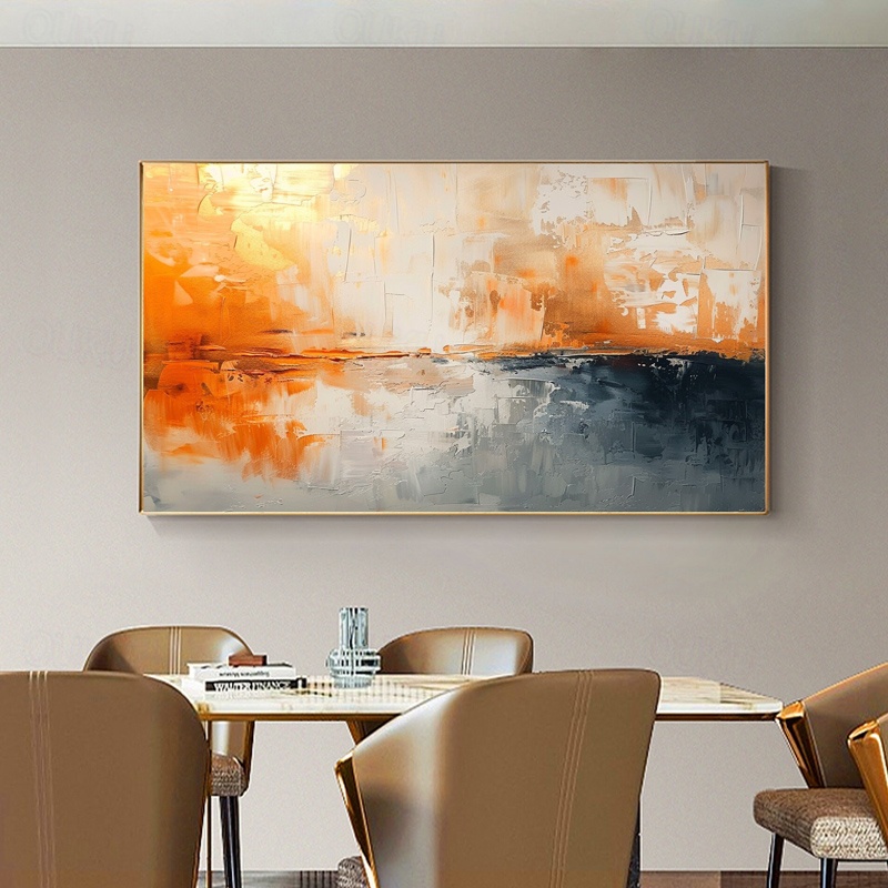 Solstice Light – Modern Textured Abstract Landscape Oil Painting