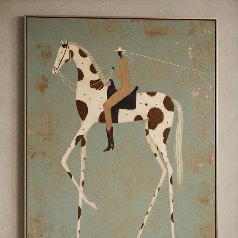 Elegant Riders – Modern Abstract Horse Painting Diptych