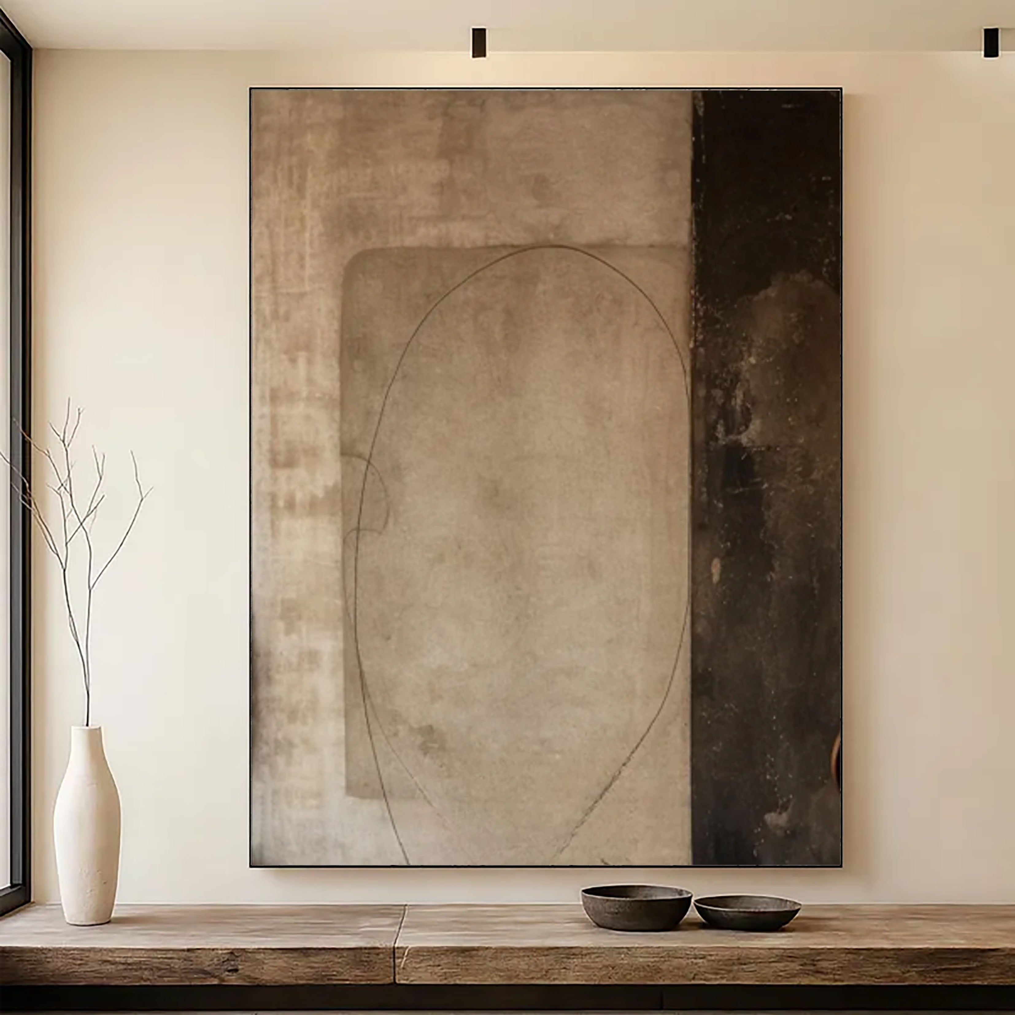 Quiet Form - Wabi Sabi Neutral Abstract Wall Art