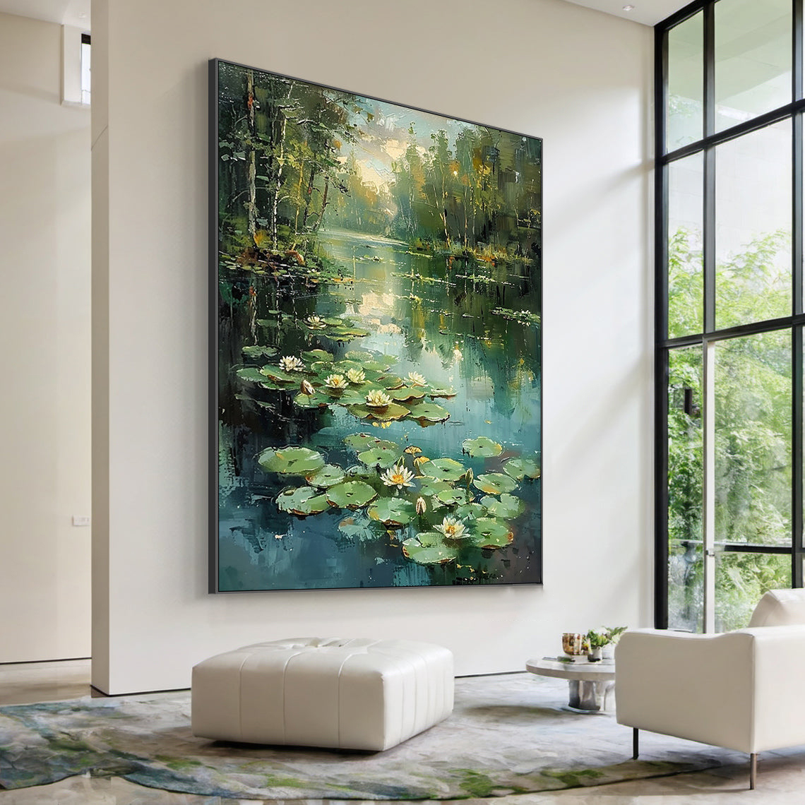 Whispering Pond - Water Lily Landscape Canvas Art