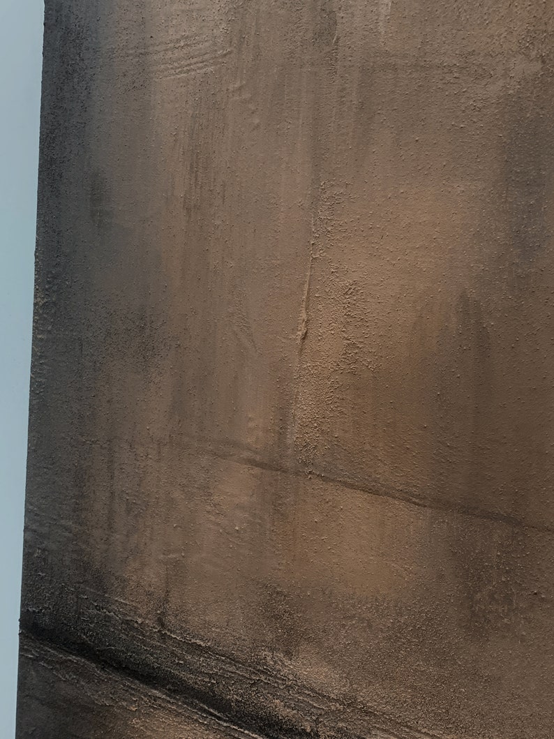 Muted Elegance - Textured Abstract Brown Canvas Art