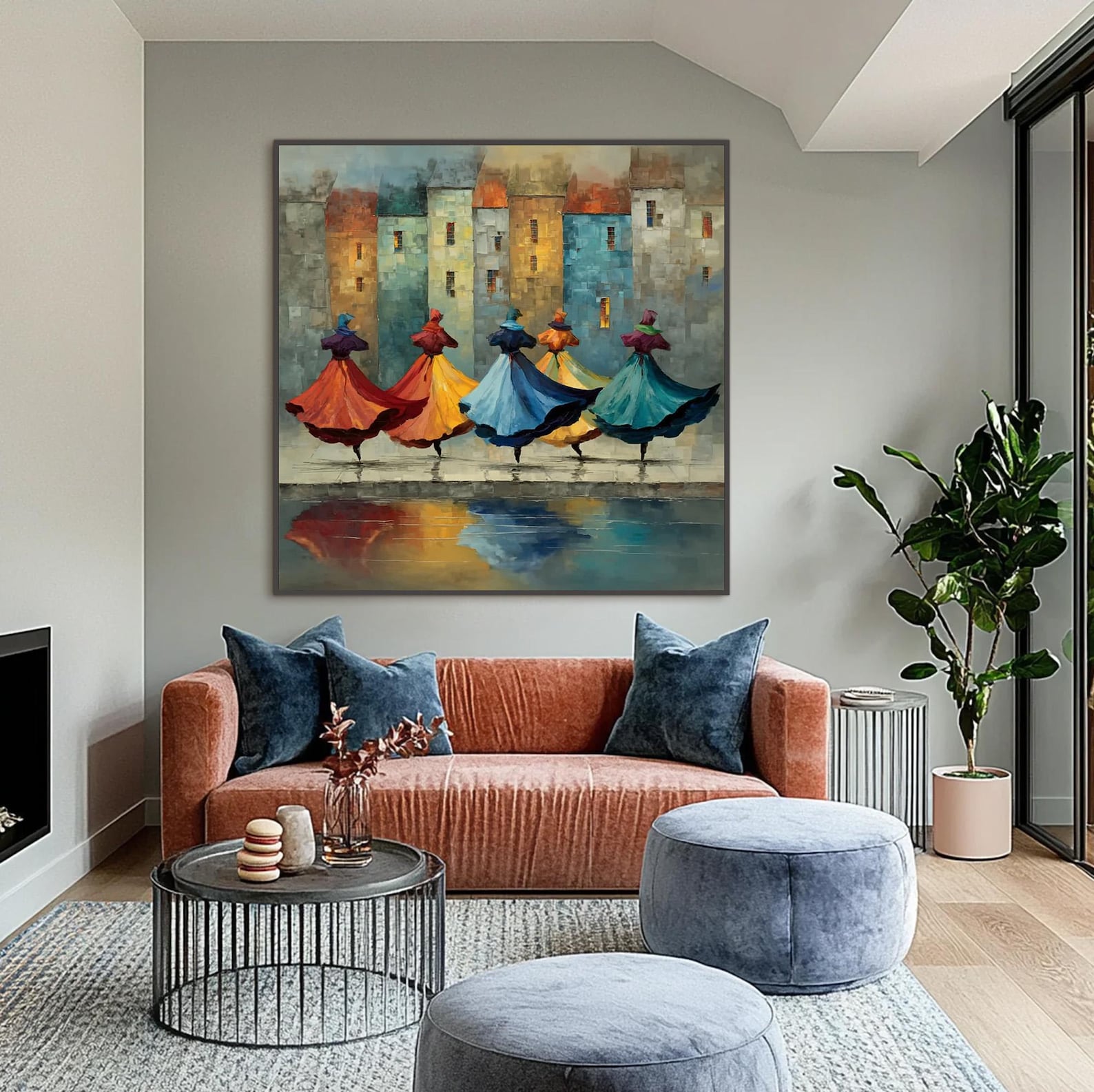 Dancing Colors - Colorful Woman Dance Canvas Art