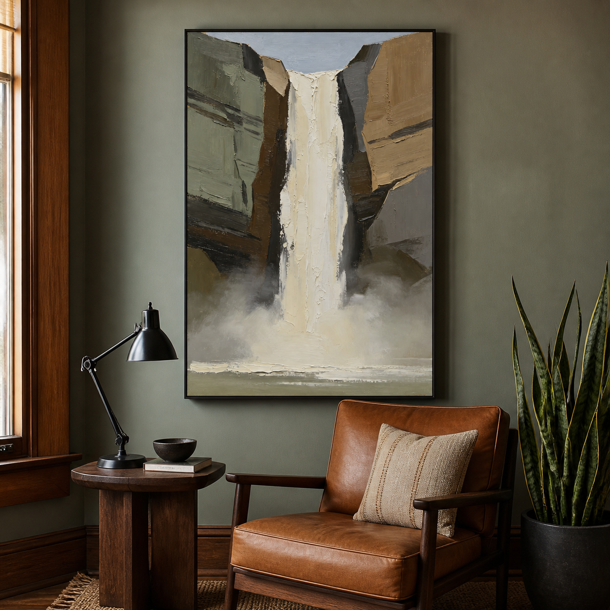 Abstract Waterfall Wall Art | Stone Cascade
