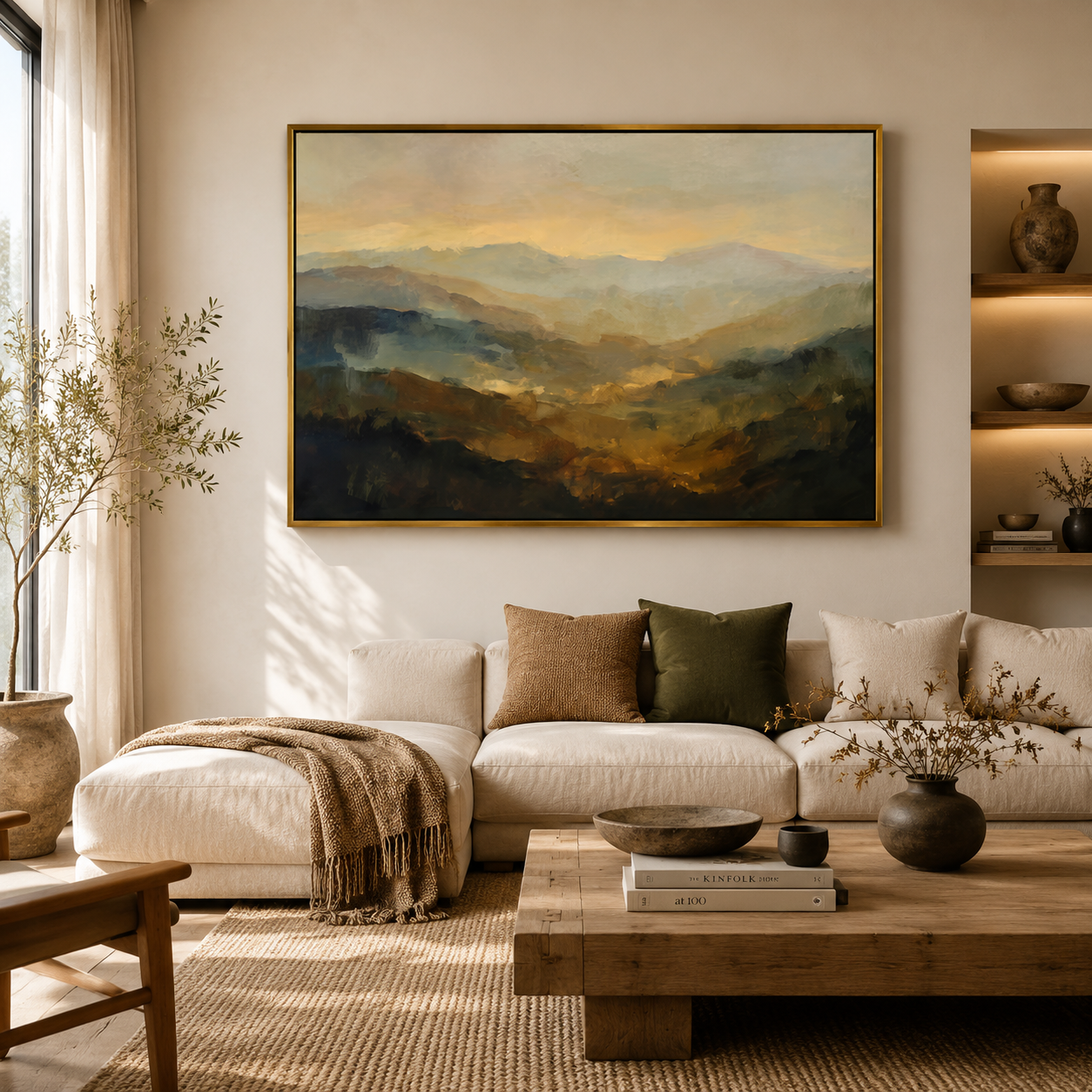 Where Light Becomes Landscape - Golden Mountain Wall Art
