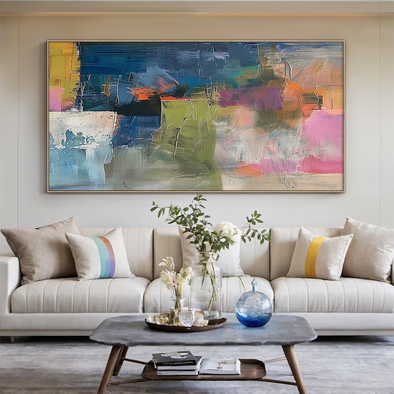 Echoes of Color – Modern Abstract Textured Oil Painting
