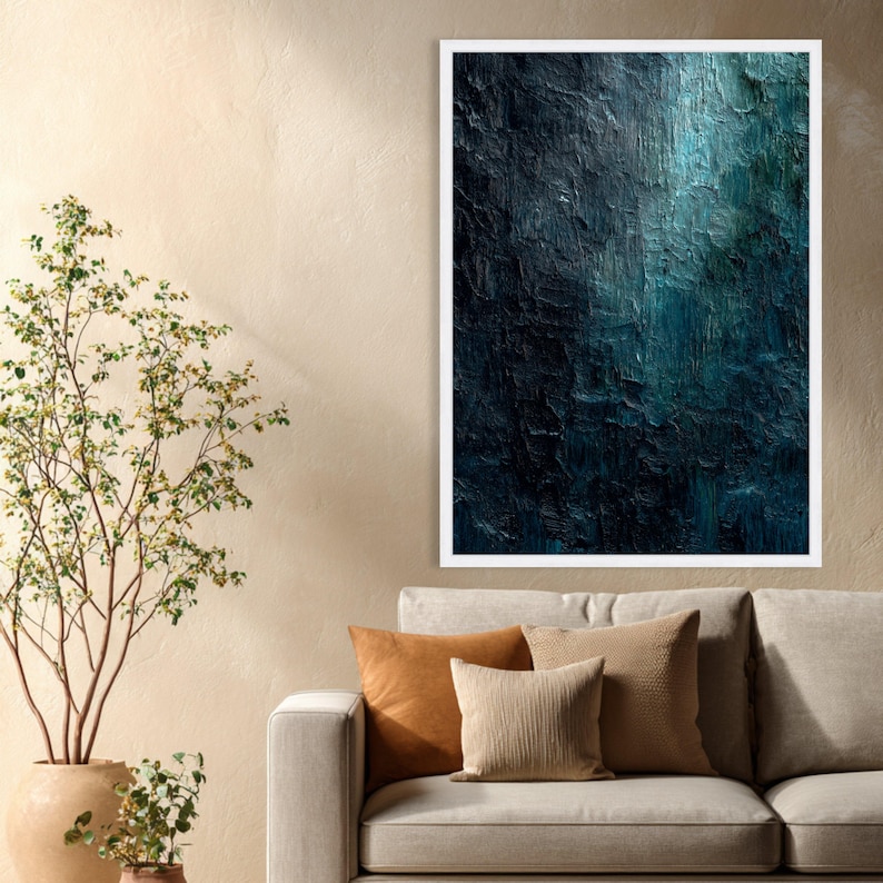 Depth Within - Hand-Painted Textured Abstract Wall Art