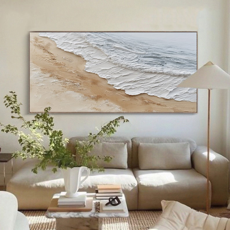 Gentle Tide – Large Textured Coastal Wall Art