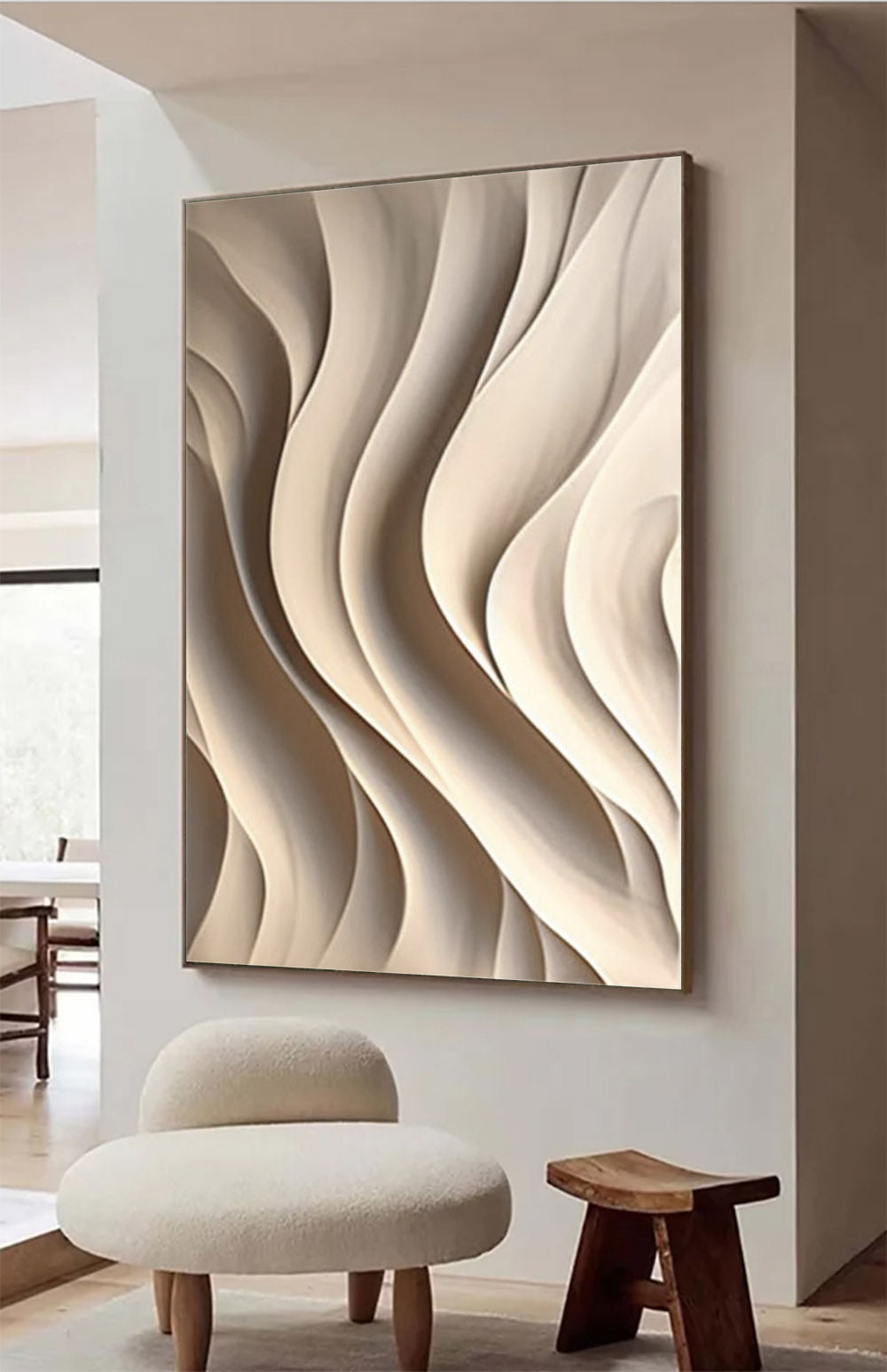Soft Current – Large Textured Abstract Wall Art