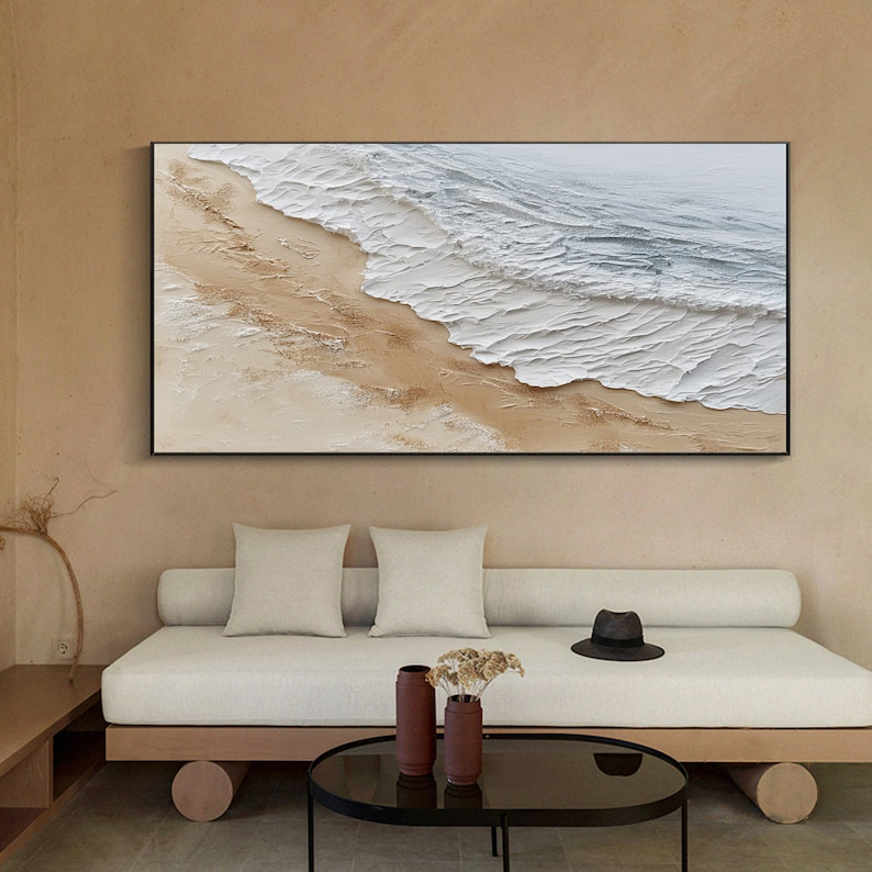 Gentle Tide – Large Textured Coastal Wall Art