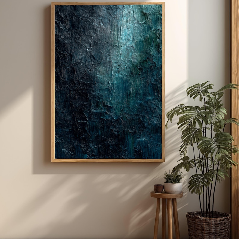 Depth Within - Hand-Painted Textured Abstract Wall Art