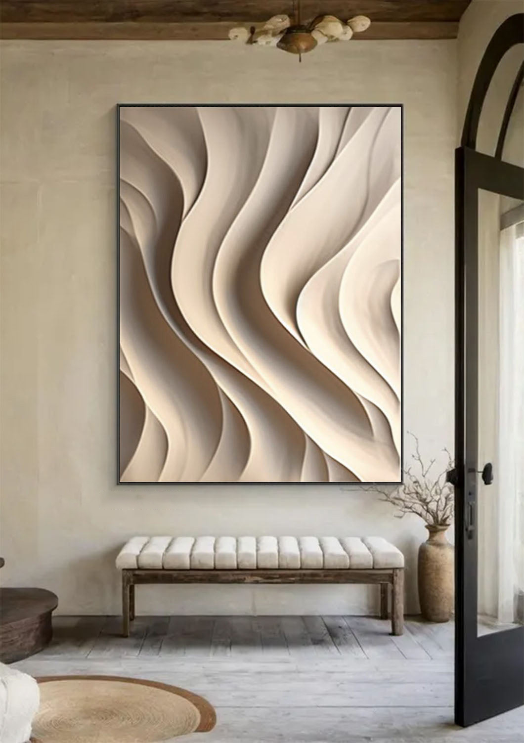 Soft Current – Large Textured Abstract Wall Art