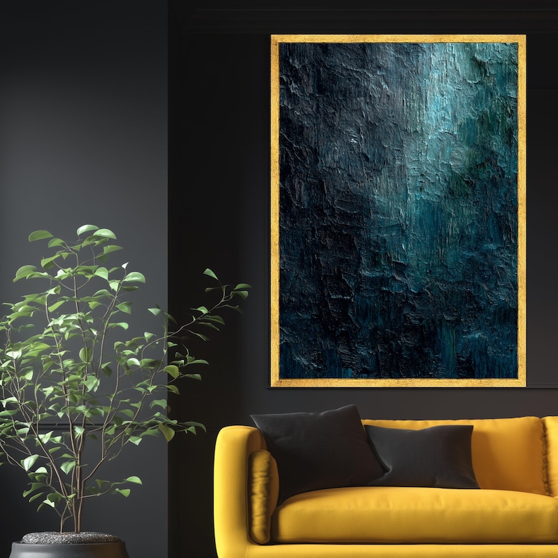 Depth Within - Hand-Painted Textured Abstract Wall Art