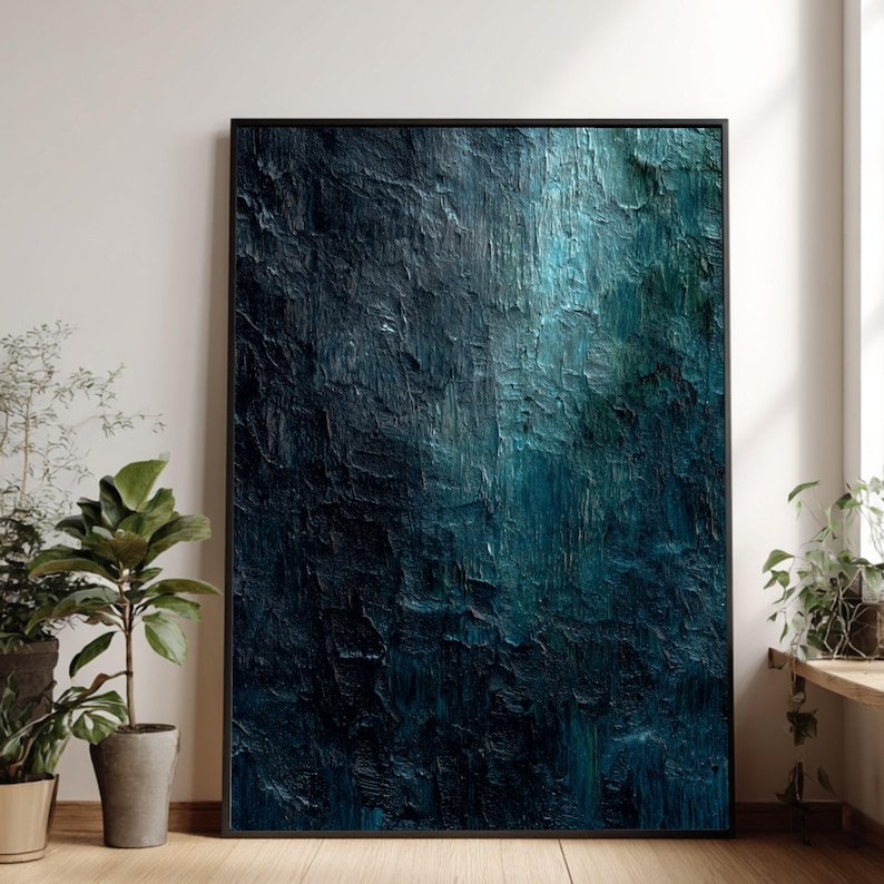 Depth Within - Hand-Painted Textured Abstract Wall Art