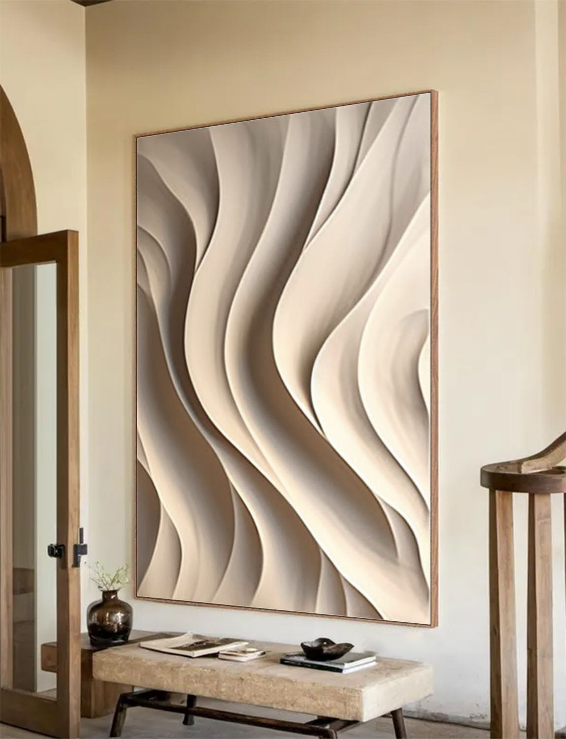 Soft Current – Large Textured Abstract Wall Art