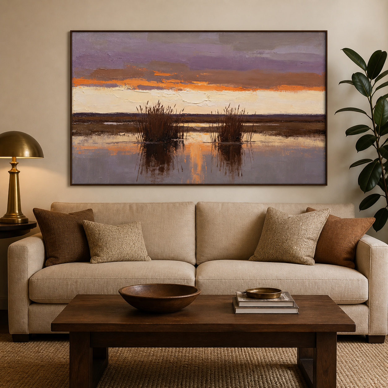 Marsh Sunset Wall Art | Twin Reeds