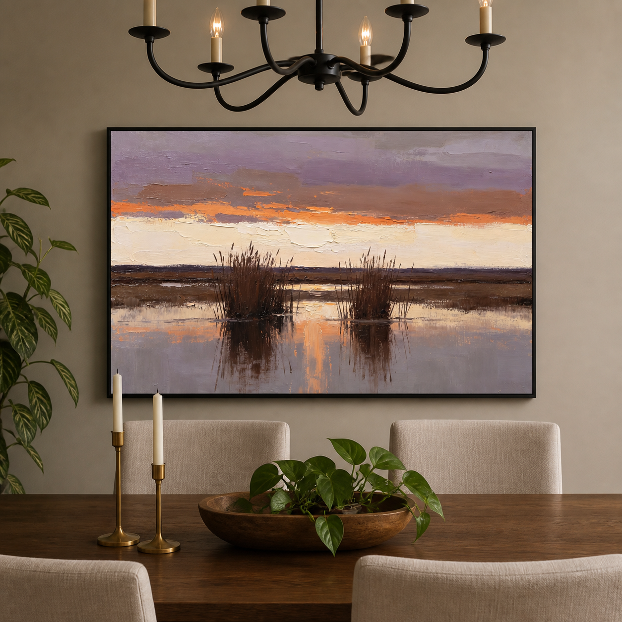 Marsh Sunset Wall Art | Twin Reeds