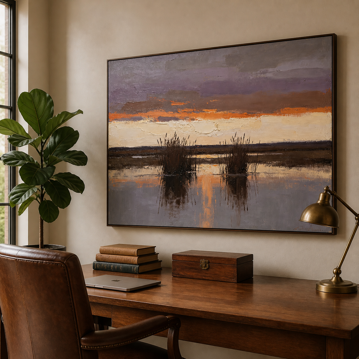 Marsh Sunset Wall Art | Twin Reeds