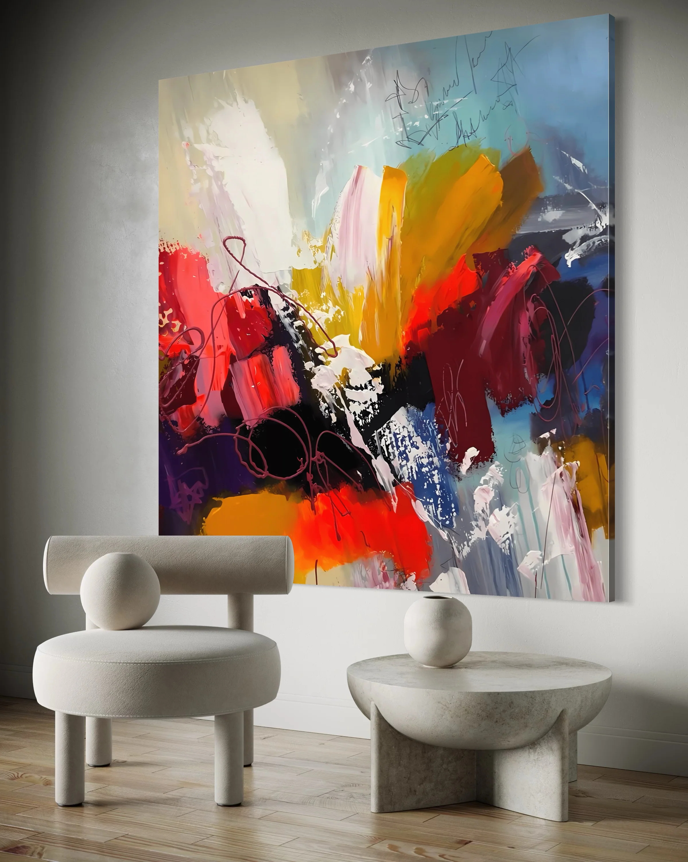 Burst of Color Abstract Art