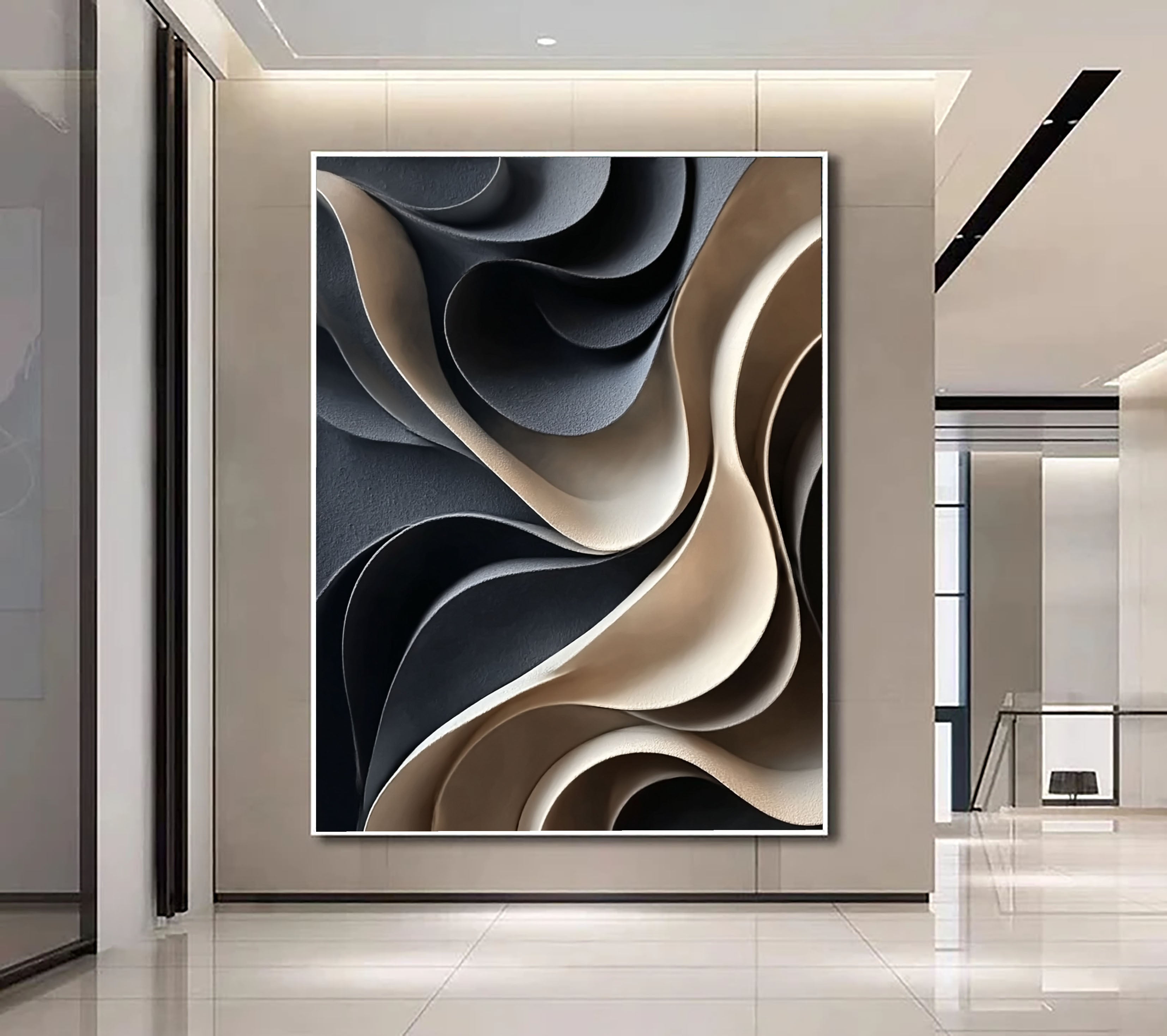 Sculpted Motion – Textured Abstract Wall Art for Modern Spaces