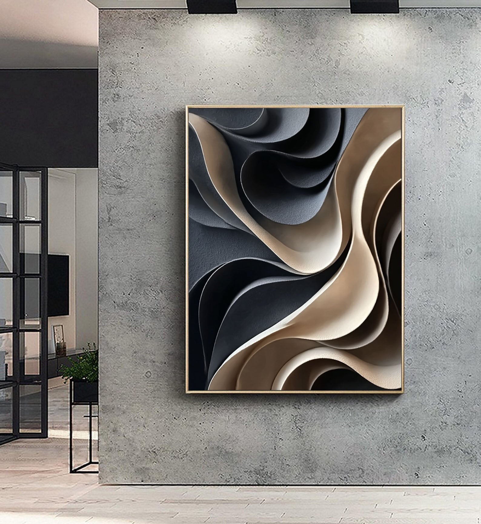 Sculpted Motion – Textured Abstract Wall Art for Modern Spaces