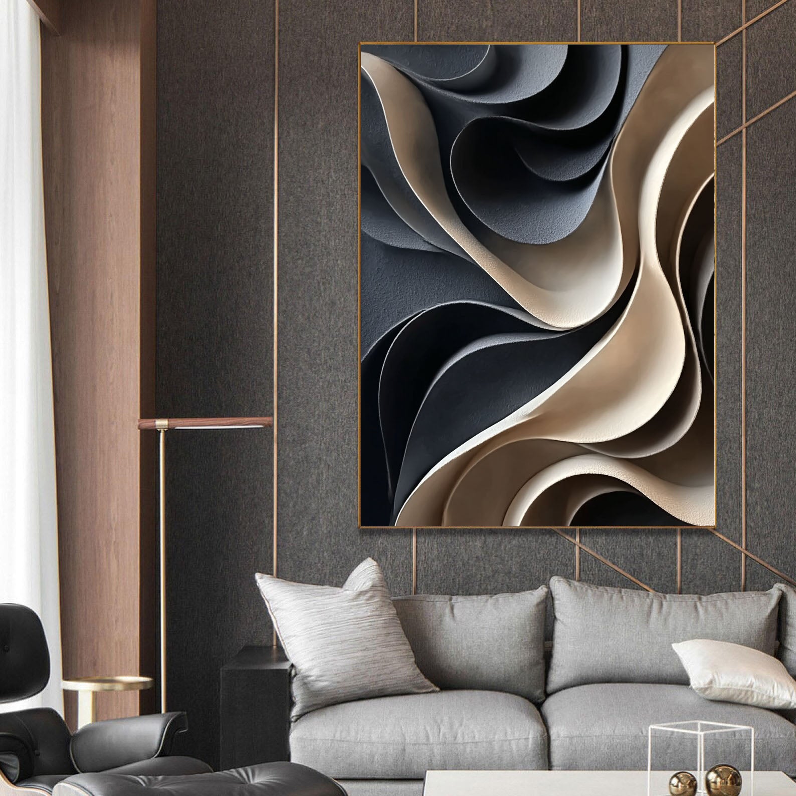 Sculpted Motion – Textured Abstract Wall Art for Modern Spaces