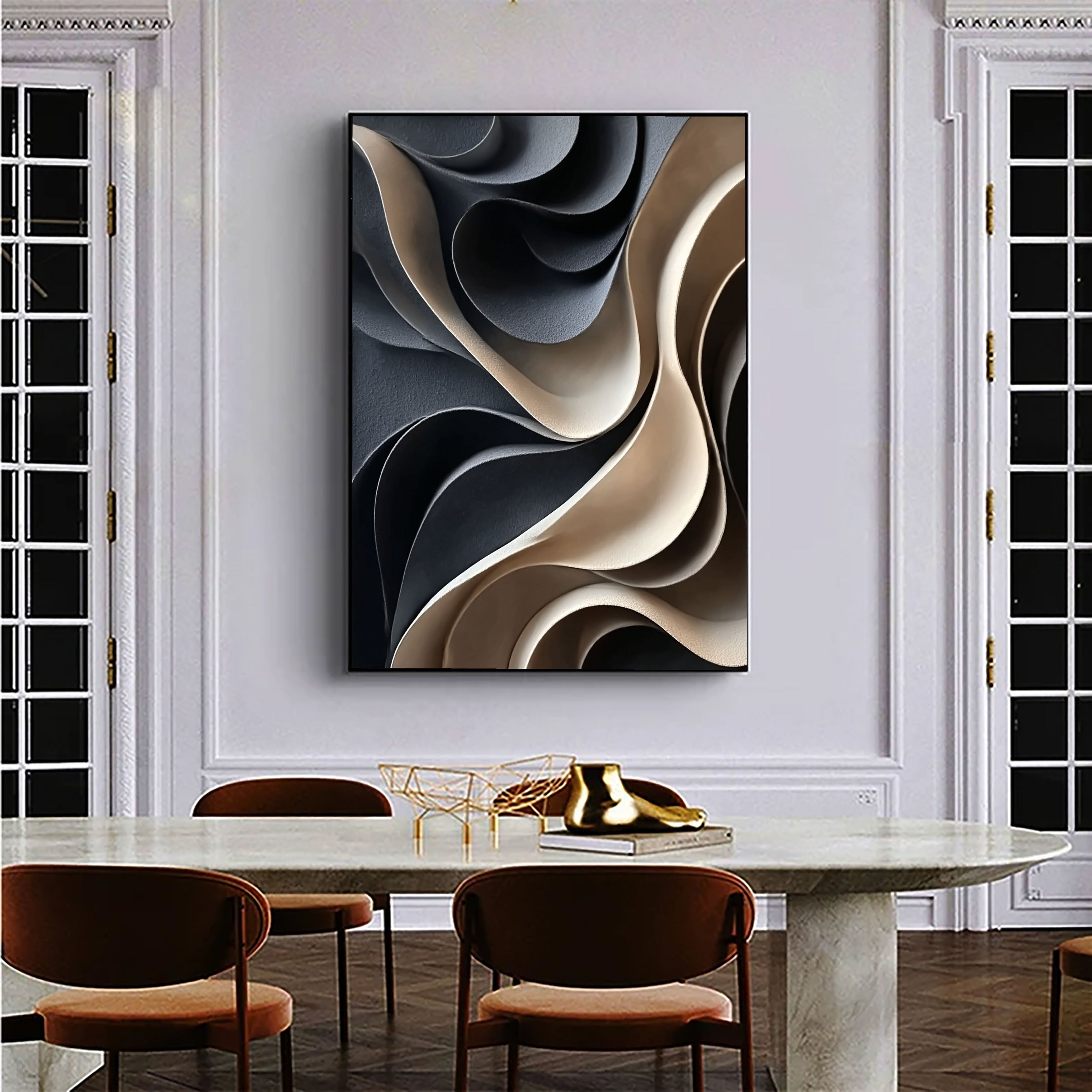 Sculpted Motion – Textured Abstract Wall Art for Modern Spaces