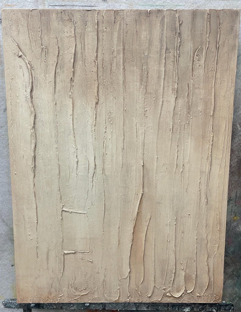 Quiet Surface — Minimal Textured Abstract Oil Painting for Modern Wall Art