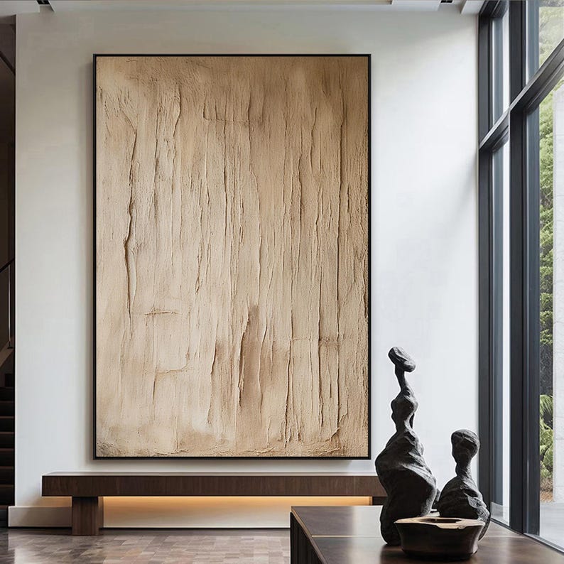 Quiet Surface — Minimal Textured Abstract Oil Painting for Modern Wall Art